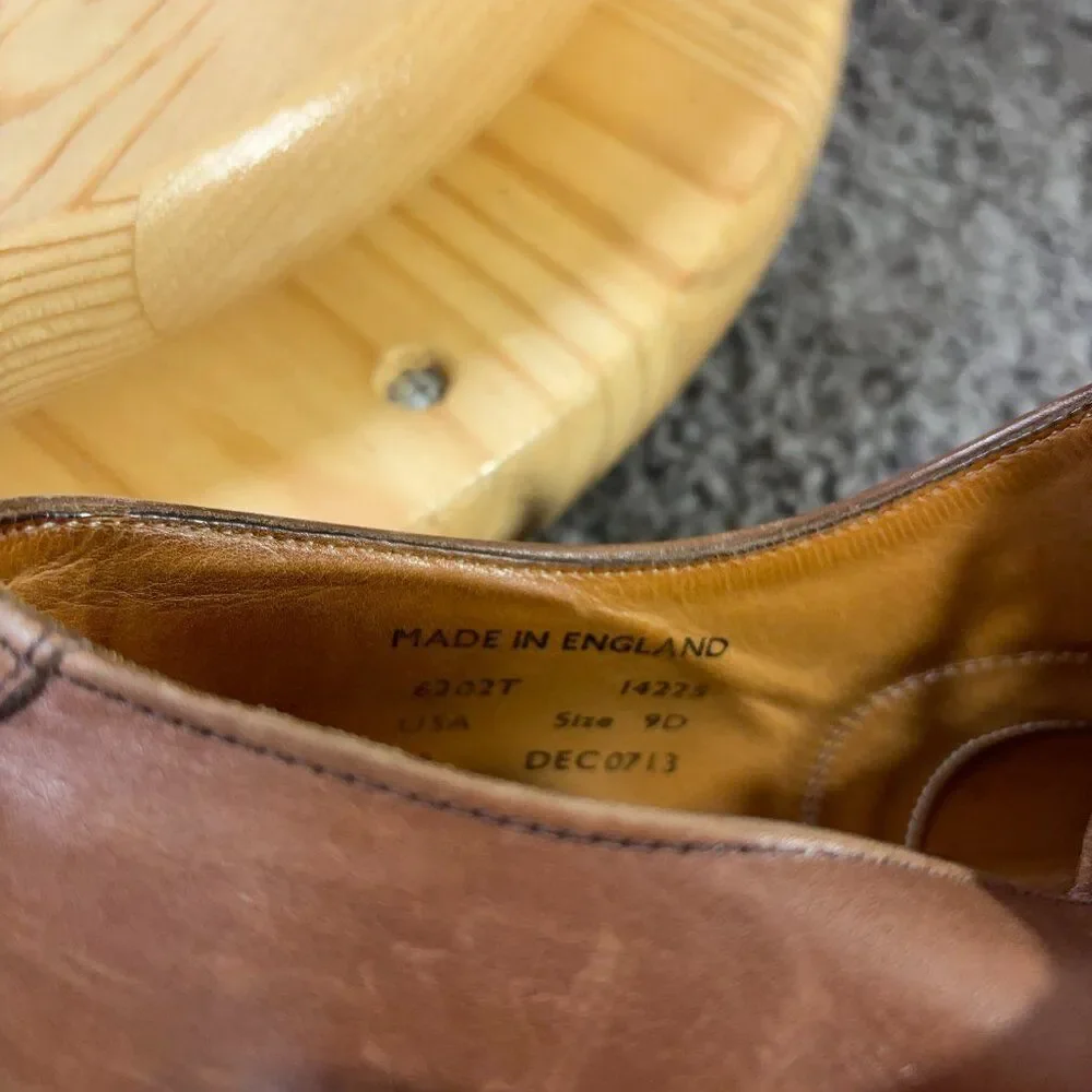 Steed Ambassador Collection Cap Toe Oxford Shoes Mens 9 Leather Made in England
